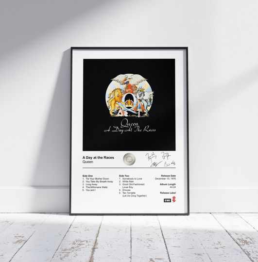 Discover Queen Poster, A Day at the Races Album Cover Poster