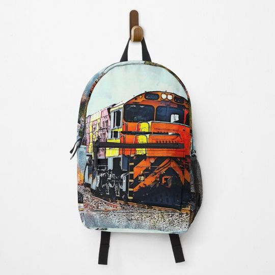 Discover Train Railroad Locomotive Backpack