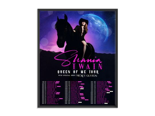 Discover Shania Twain's Queen Of Me Tour 2023 Poster