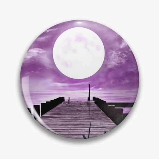 Discover Unique Full Moon Pin Button