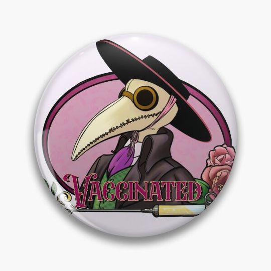 Discover Plague doctor vaccinated Pin Button