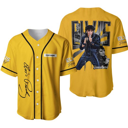 Discover Elvis Presley Baseball Jersey, Music Custom Name Baseball Jersey Shirt