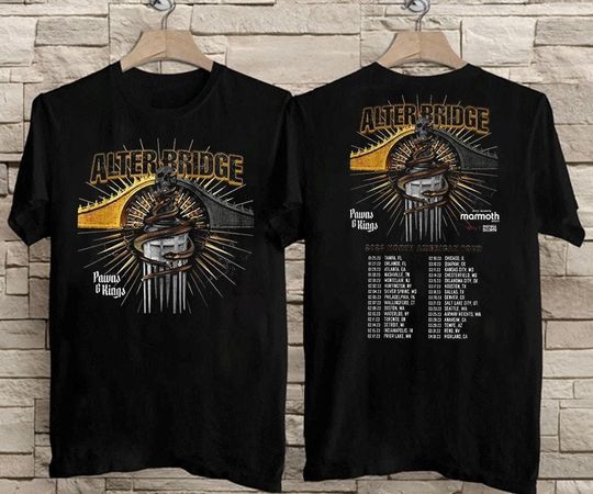 Discover Alter Bridge Tour 2023 Shirt, Pawns and Kings North America Tour 2023 Shirt