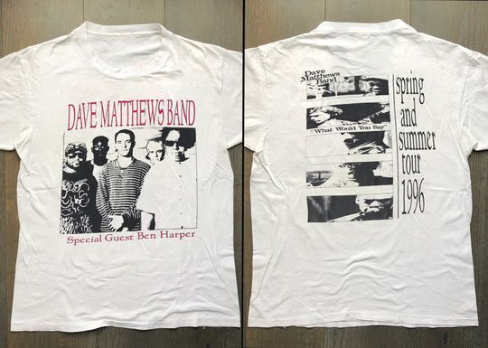 Discover Dave Matthews Band Spring and Summer Tour 1996 T-shirt
