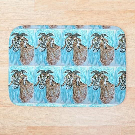 Discover "Goat Portrait" Bath Mat