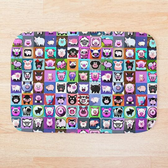 Discover Pigs Bath Mat Edition