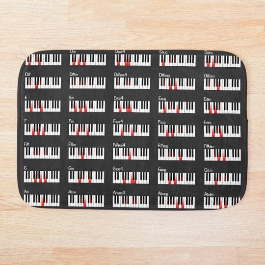 Discover Piano Chords Bath Mat