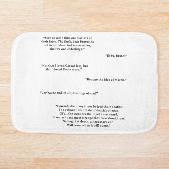Discover Julius Caesar Quotes Pack Bath Mat