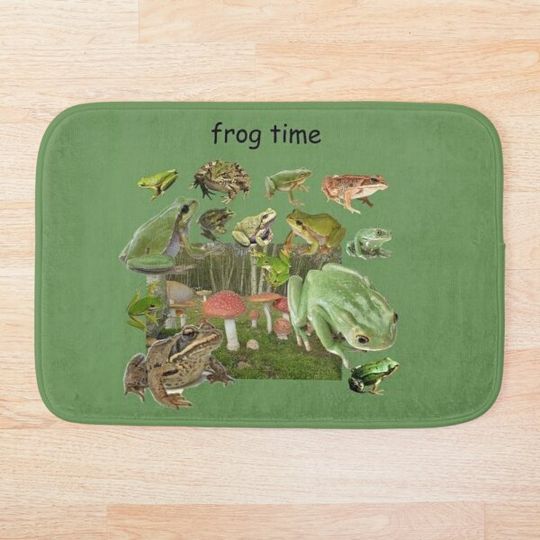 Discover Frog Time Bath Mat