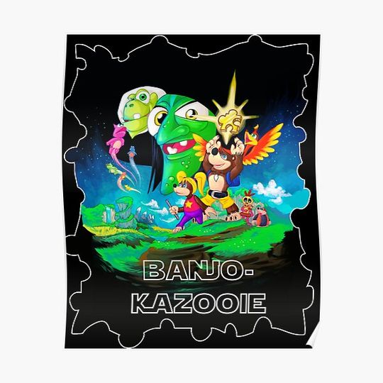 Discover Banjo Kazooie (with border) Premium Matte Vertical Poster