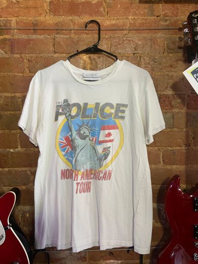 Discover The police white t shirt medium rock n rock pop music shirt