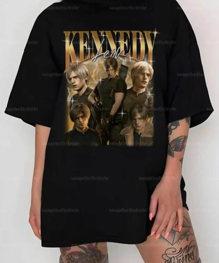 Discover Leon Vintage T-Shirt, Resident Evil Merchandise