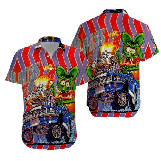 Discover Rat Fink Rattail Hot Rod Hawaiian Shirt