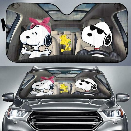 Discover Snoopy Auto Sunshade Auto Car Windshield Window Sun Shade
