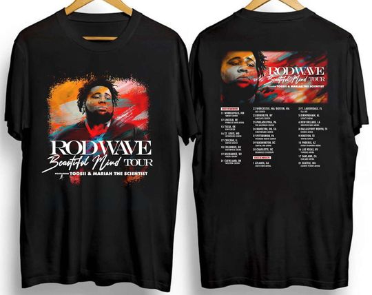 Discover Rod Wave Tour, Beautiful Mind Tour Shirt, Rapper Tour Shirt