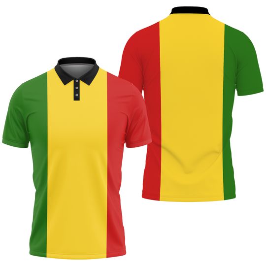 Discover green yellow red polo shirt