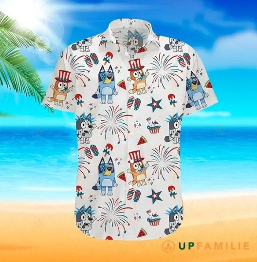 Discover BlueyDad Hawaiian Shirt for 4th Of July