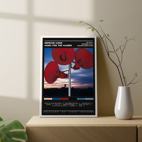 Discover Depeche Mode Tour 2023 Poster, Depeche Mode - Music for the Masses Album Poster