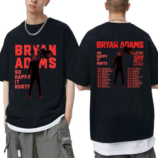 Discover Bryan Adams 2023 Tour Shirt, So Happy Hurts Tour, Bryan Adams Tour 2023 Shirt