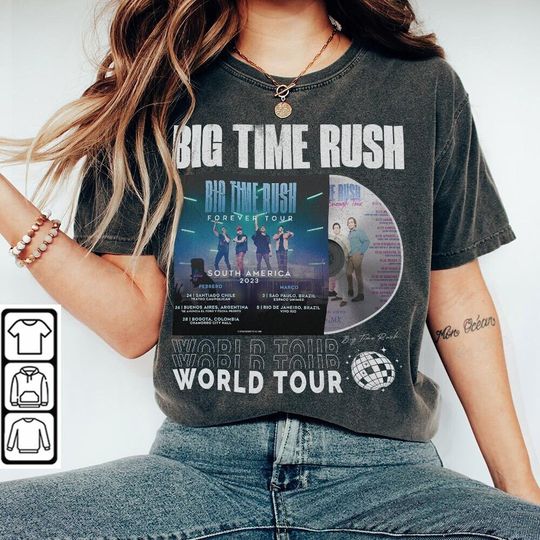 Discover Big Time Rush Music Shirt, Can't Get Enough Tour 2023 Tickets Album Graphic Tee