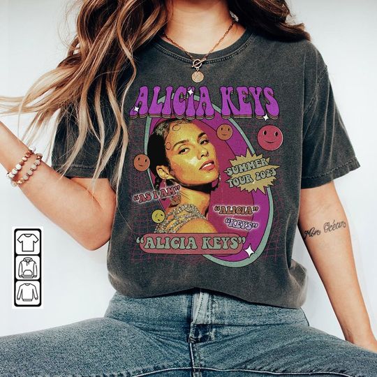 Discover Alicia Keys Music Shirt, Album Vintage Graphic Y2K 90s, Alicia Keys Summer Tour 2023