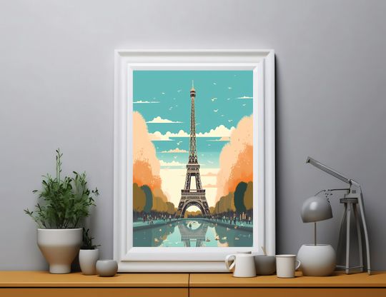 Discover Eiffel Tower Print, Eiffel Tower Art Prints, France Travel Poster, Wall Art, Art Gift, Travel Print, Poster