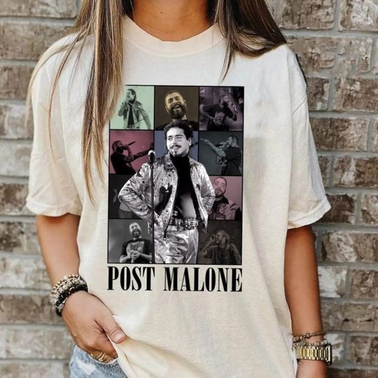 Discover Post Malone Merch Shirt , Vintage Post Malone Tee