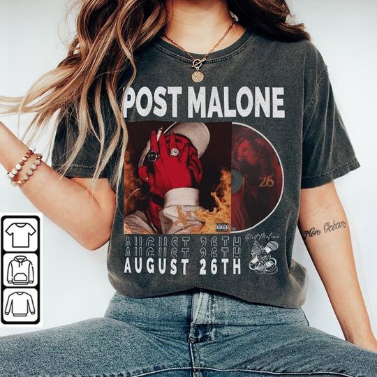 Discover Post Malone Rap Shirt, Vintage Album August 26th Twelve Carot Tour 2023 Tee