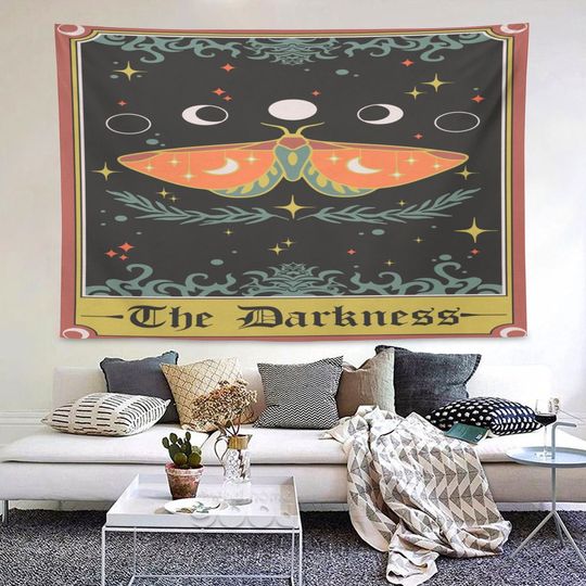 Discover Moon Phase Tapestry Moth Floral Tapestry