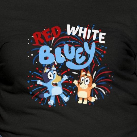 Discover Red White Blue Heeler 4th Of July Designer Unisex Shirt