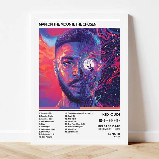 Discover Kid Cudi Man On The Moon III Album Cover Poster