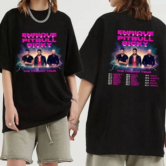 Discover Enrique Iglesias X Pitbull X Ricky Martin The Trilogy Tour 2023 Shirt