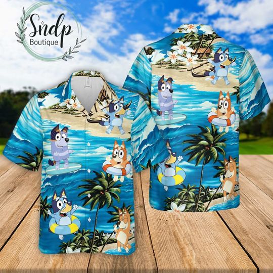 Discover Kid Hawaiian Shirt from BlueyDad TV Show