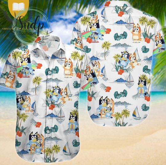 Discover Kid Hawaiian Shirt from BlueyDad TV Show