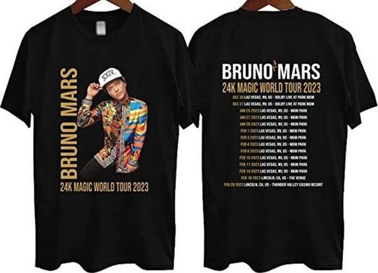 Discover Bruno Mars 24K Magic World Tour Shirt