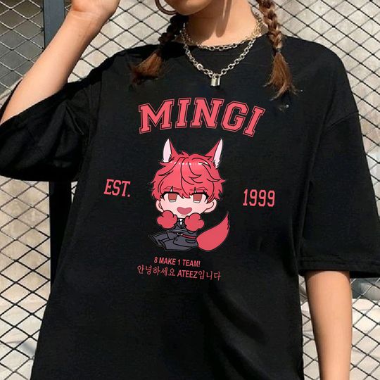 Discover Mingi Chibi Ateez Member Shirt