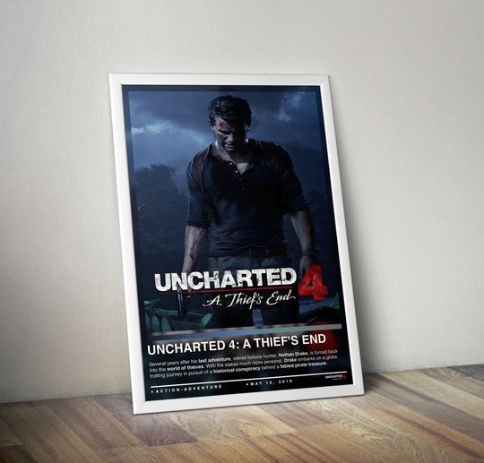 Discover Uncharted 4 A Thief's End Poster, Gaming Poster