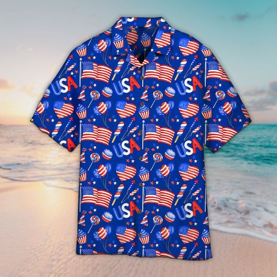 Discover Unisex USA Flag Shirt For Independence Day