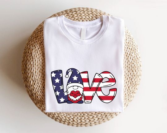 Discover 4Th Of July Gnome T-shirt, Love Gnome American Shirt