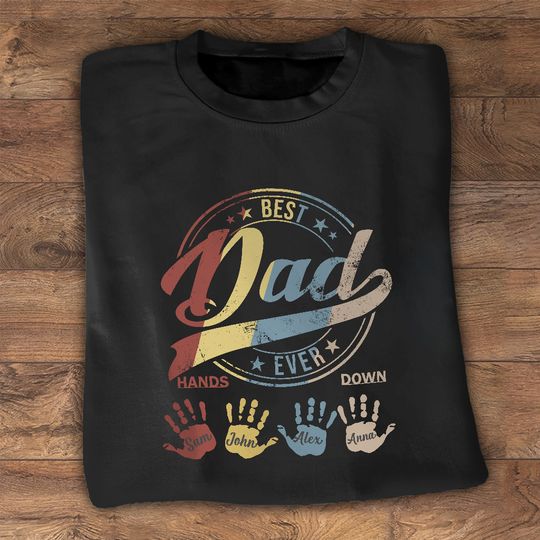 Discover Best Dad Ever Grandpa - Personalized Father T-shirt