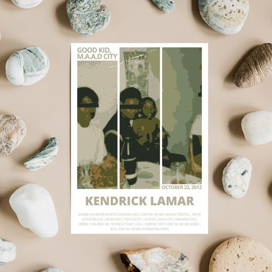 Discover Kendrick Lamar Poster, good kid, m.A.A.d city Album Cover Poster