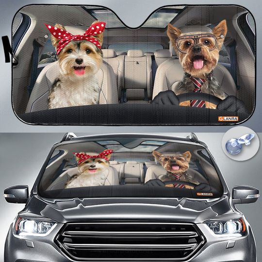 Discover Yorkshire Couple Car Sunshade, Yorkshire Car Sun Shade
