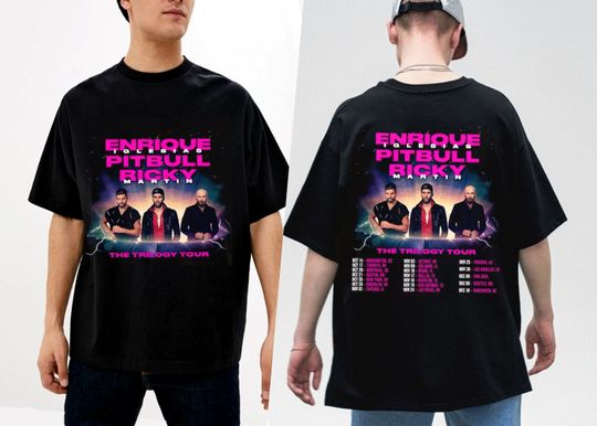 Discover Enrique Iglesias X Pitbull X Ricky Martin The Trilogy Tour 2023 Shirt, The Trilogy 2023 Concert