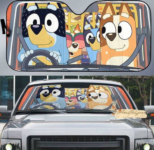 Discover Family BlueyDad Car Sun Shade