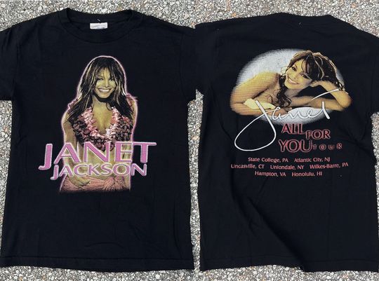 Discover Janet Jackson All For You Tour Concert Graphic T-Shirt