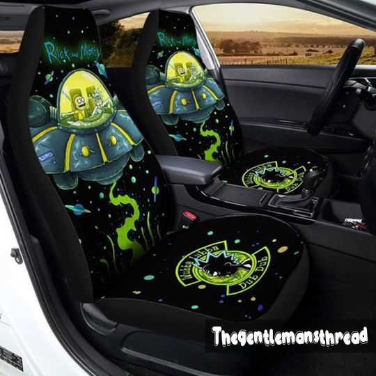 Discover Rick And Rickandmorty On Space Car Seat Cover, Cartoon Car Seat Protector