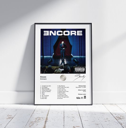 Discover Eminem Poster - Encore Album Cover Poster