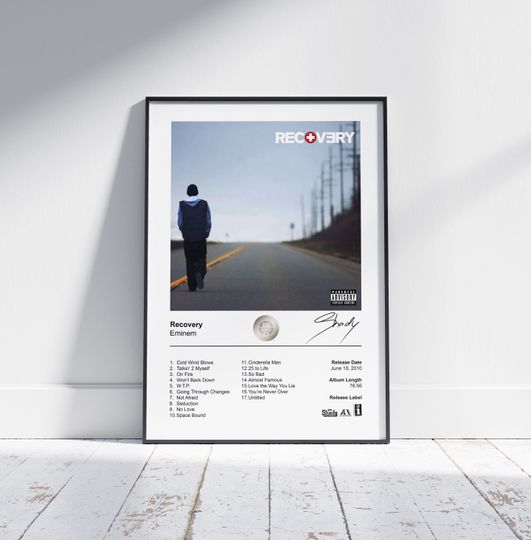Discover Eminem Poster - Recovery Album Cover Poster