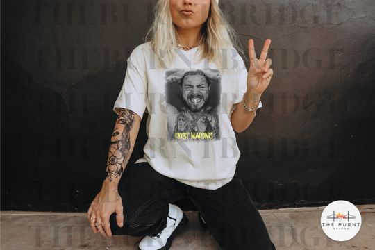 Discover Post Malone bleached concert T-shirt
