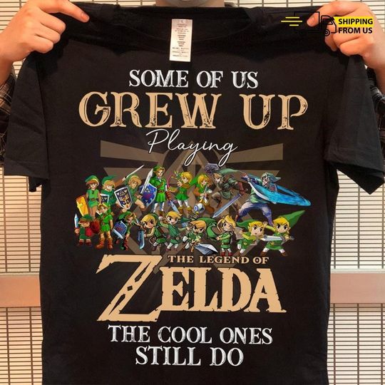Discover Legend Of Zelda Shirt, Zelda Shirt, Some Of Us Grew Up Playing Shirt, Anniversary Shirt